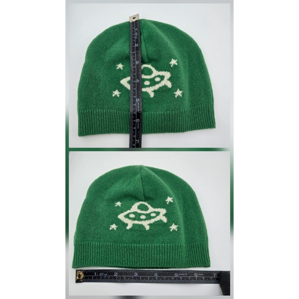 Gucci Kids Green GG UFO Star Knit Beanie Hat Italy 748423 4K206 3178 Size S - Picture 6 of 6